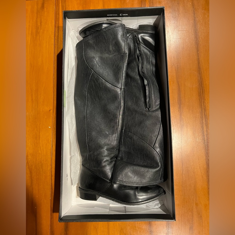 Tahari Black Leather Boots - Size 8
